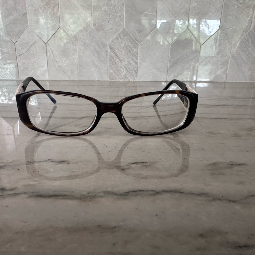 Chanel Brown Rectangular Glasses With Iconic Logo - image 8